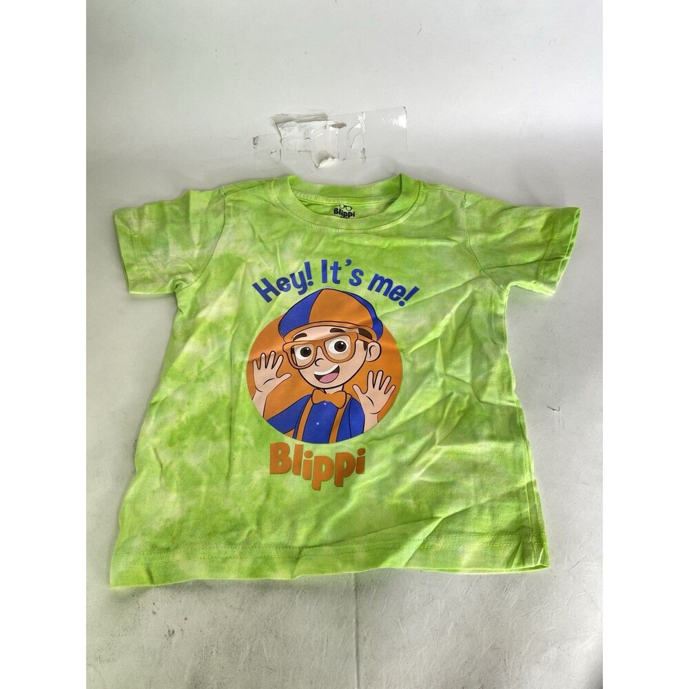 Blippi Green Tie Dye Short Sleeve Tee T-Shirt Top Kids Boys Girls Size 4T